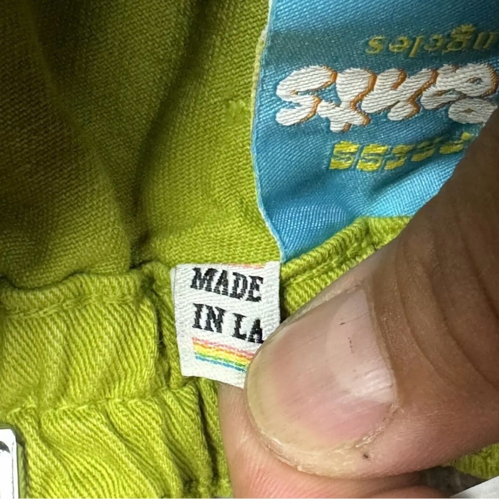 Big Bud Press Lime Green Work Pants Straight Leg Cotton XXS Baggy Loose Fit Hip - Picture 10 of 14